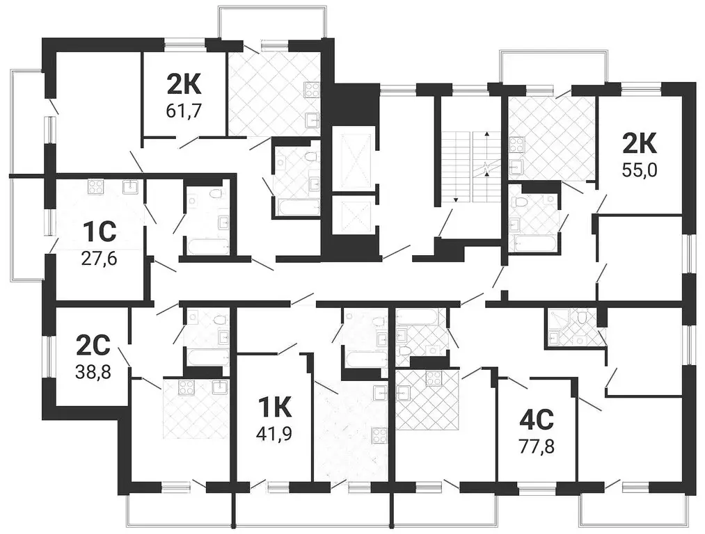 1-комнатная квартира: Новосибирск, улица Серафимовича, 12с (55 м) - Фото 1