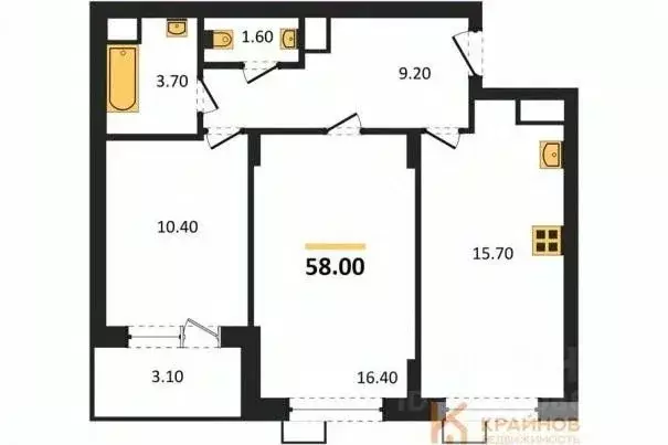 2-к кв. Воронежская область, Воронеж бул. Содружества, 6 (58.0 м) - Фото 0