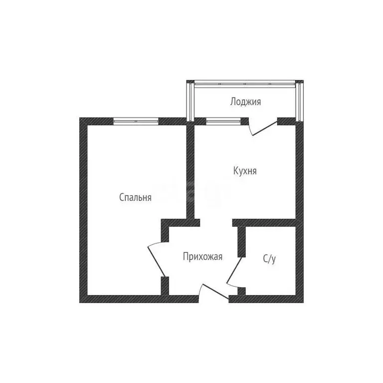 1-комнатная квартира: аул Новая Адыгея, Бжегокайская улица, 31/3к4 (26 ... - Фото 1