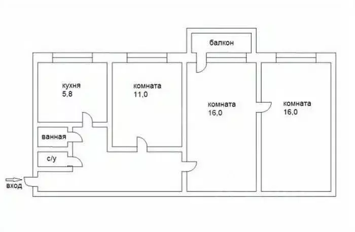 3-к кв. Тульская область, Богородицк Западный мкр, 1 (52.0 м) - Фото 2