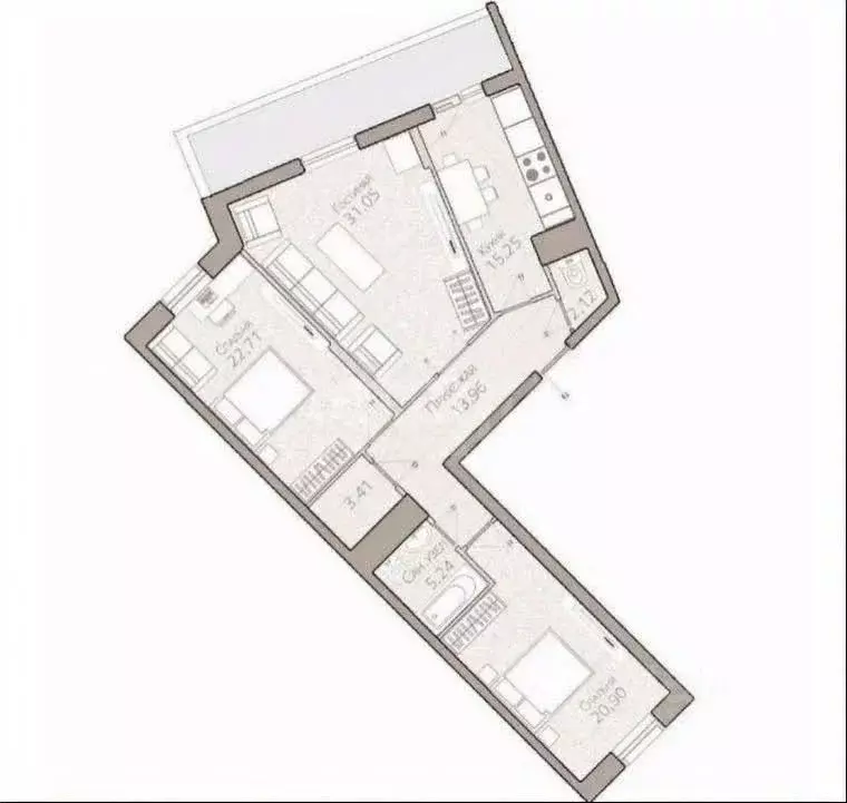 3-к кв. Татарстан, Казань Чистопольская ул., 86/10 (119.0 м) - Фото 2