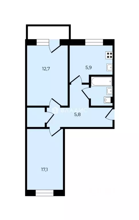 2-к кв. Владимирская область, Собинка ул. Гоголя, 3Б (47.7 м) - Фото 2