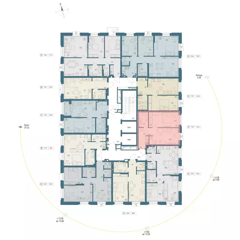 1-к кв. Башкортостан, Уфа Родина Парк жилой комплекс (41.4 м) - Фото 2
