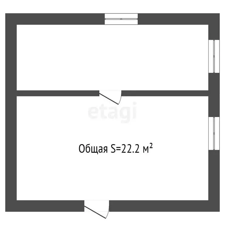Дом в село Алтайское, улица Гагарина (22.2 м) - Фото 2
