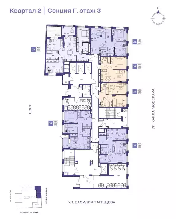 2-к кв. Пермский край, Пермь ул. Карла Модераха, 7 (39.8 м) - Фото 2