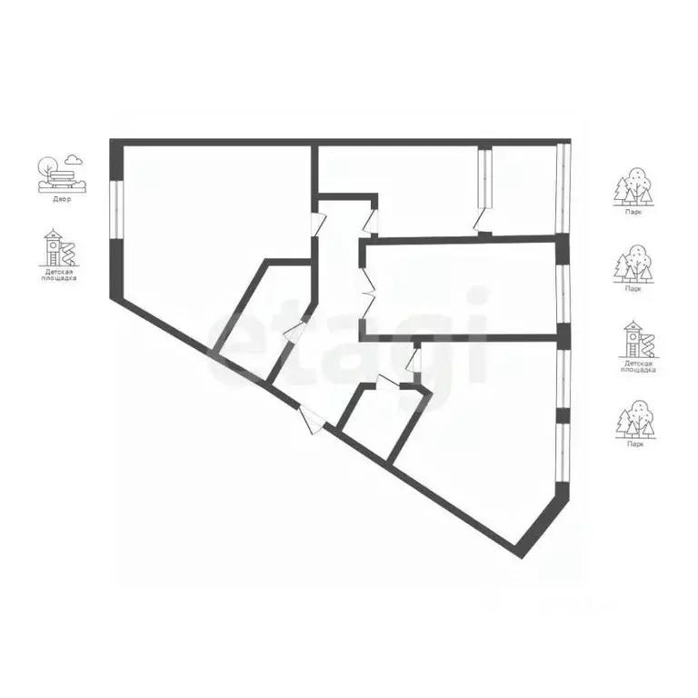 3-к кв. Московская область, Красногорск ул. Игоря Мерлушкина, 2 (91.4 ... - Фото 1