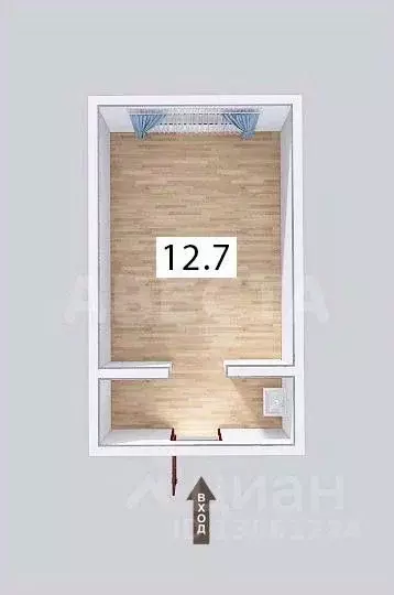 Комната Омская область, Омск Учебная ул., 193 (12.7 м) - Фото 2