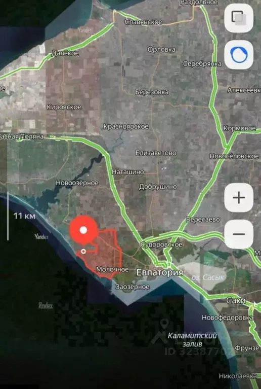 Участок в Крым, Сакский район, с. Молочное 2 (6.0 сот.) - Фото 2