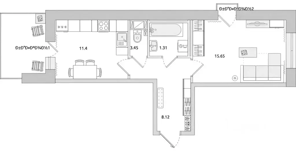1-к кв. Санкт-Петербург Пулковское ш., 42к6 (47.8 м) - Фото 2