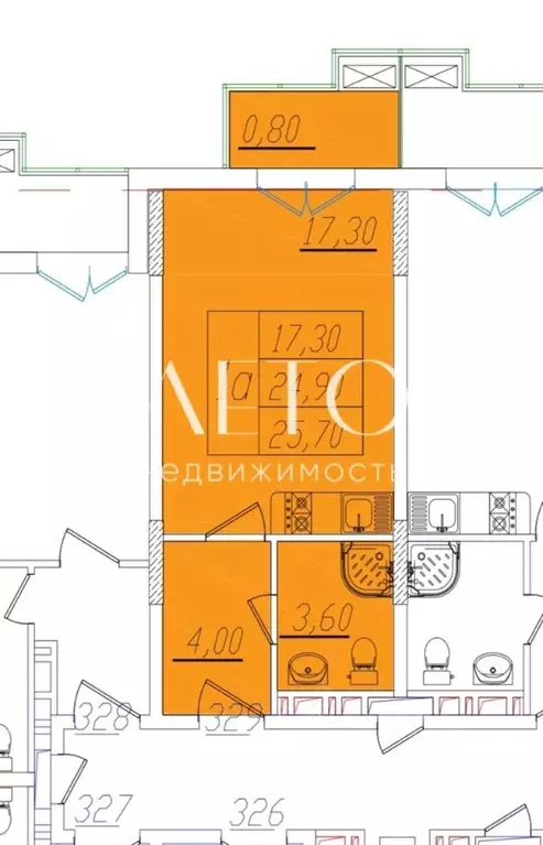 1-к кв. Краснодарский край, Сочи ул. Искры, 88 (26.0 м) - Фото 2