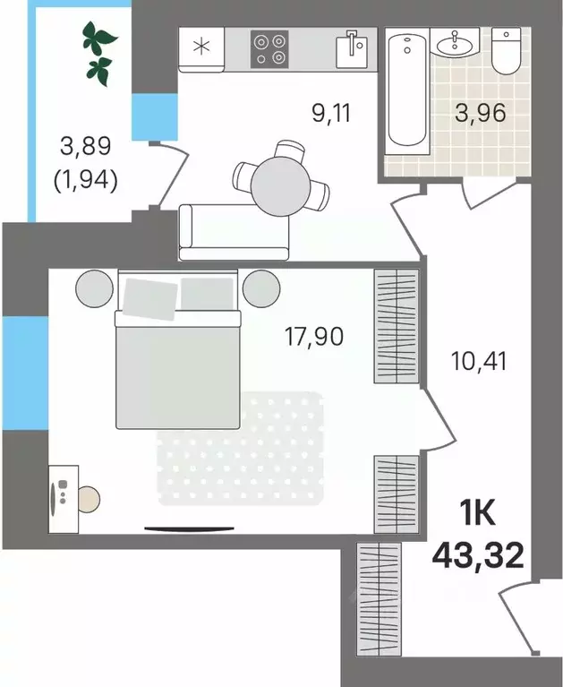 1-к кв. Пермский край, Пермский муниципальный округ, с. Култаево ул. ... - Фото 1