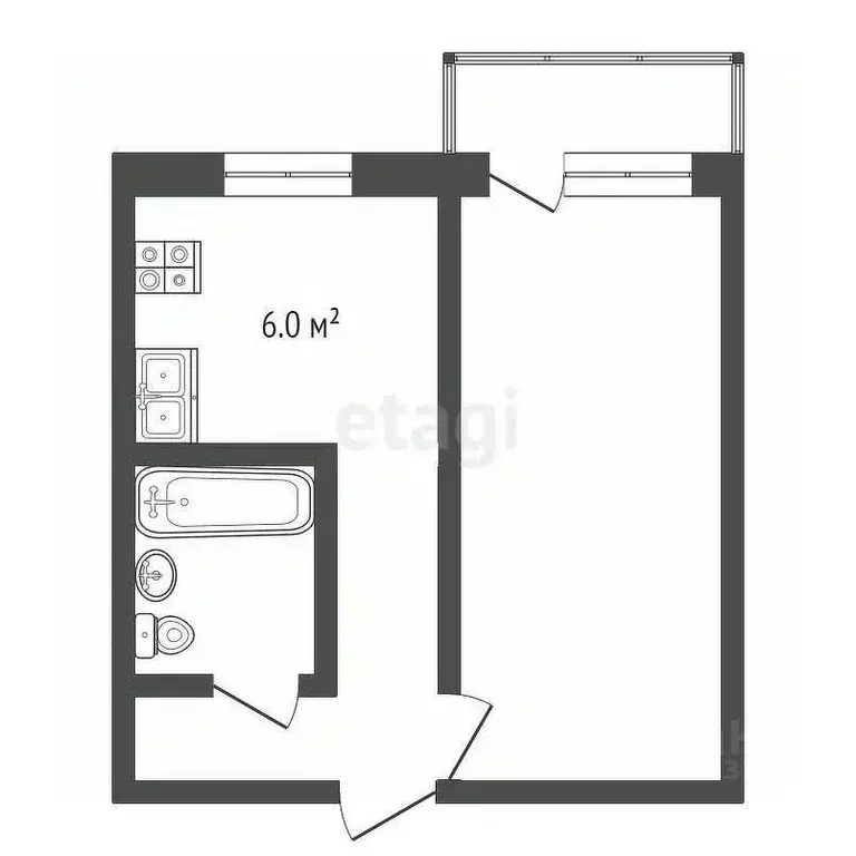 1-к кв. Владимирская область, Муром ул. Экземплярского, 92 (30.6 м) - Фото 1
