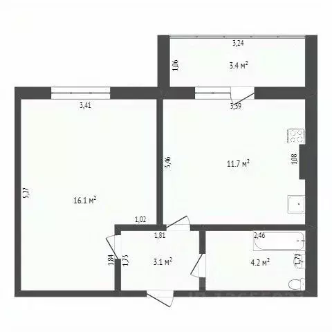 1-к кв. Костромская область, Кострома ул. Художников Шуваловых, 7 ... - Фото 2