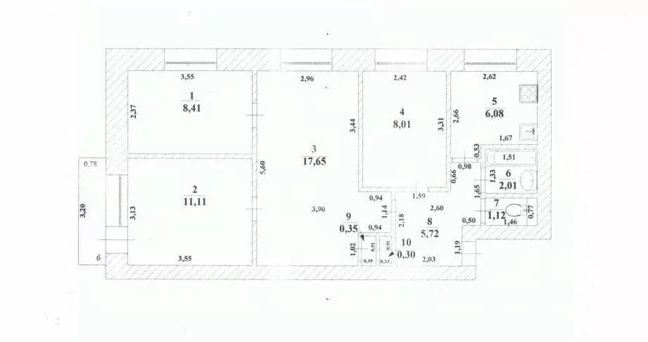 4-к кв. Ульяновская область, Новоульяновск ул. Мира, 7 (60.8 м) - Фото 1