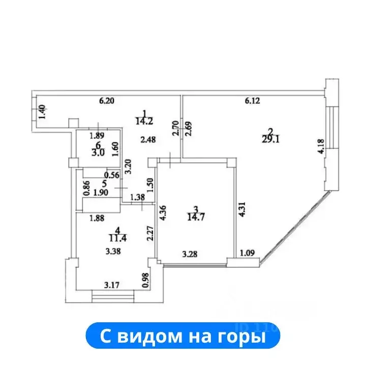 2-к кв. Ставропольский край, Ессентуки Октябрьская ул., 8/5 (74.4 м) - Фото 1