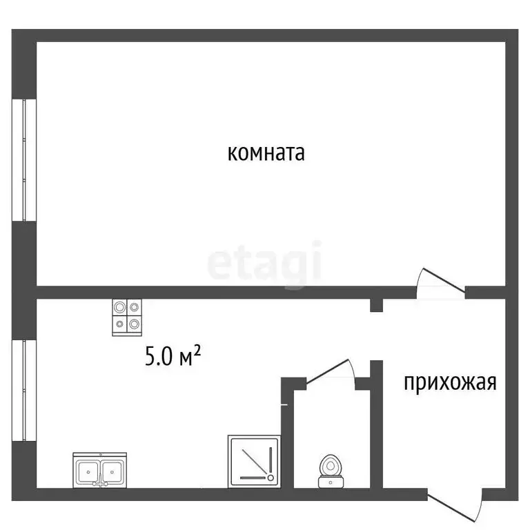 1-комнатная квартира: Меленки, улица Чернышевского, 15 (30.1 м) - Фото 1
