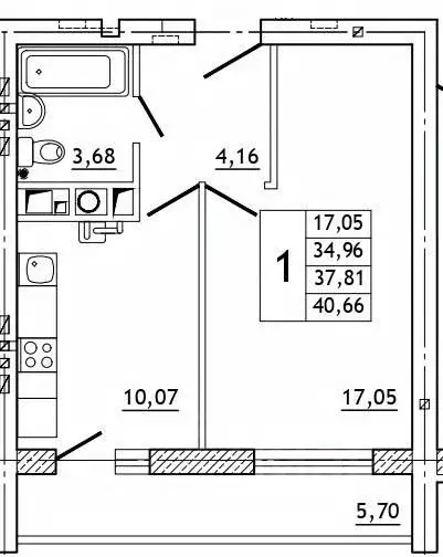 1-к кв. Смоленская область, Смоленский муниципальный округ, д. ... - Фото 1