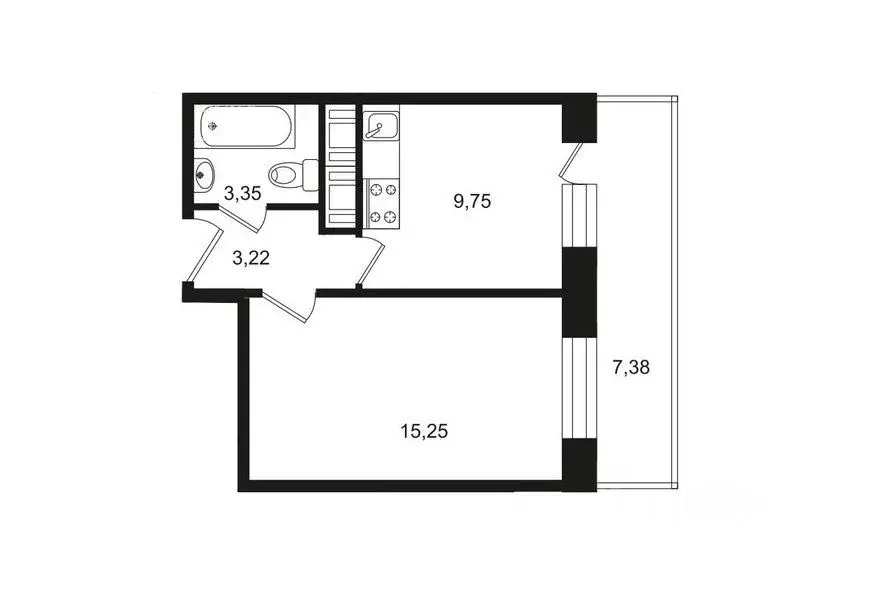 1-к кв. Санкт-Петербург 5-й Предпортовый проезд, 2 (35.0 м) - Фото 2