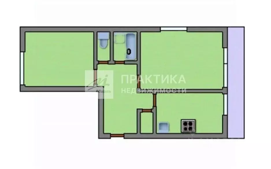 2-к кв. Москва 4-я Новокузьминская ул., 3К1 (53.0 м) - Фото 2