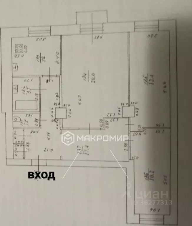 3-к кв. кировская область, киров ул. карла либкнехта, 67 (73.0 м) - Фото 1