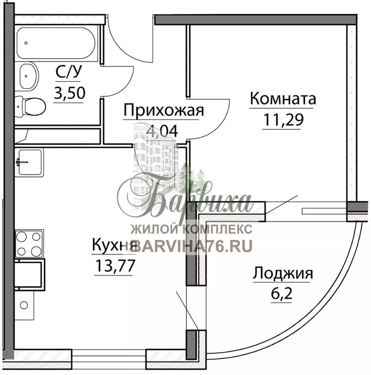 1-к кв. Ярославская область, Ярославский муниципальный округ, пос. ... - Фото 1