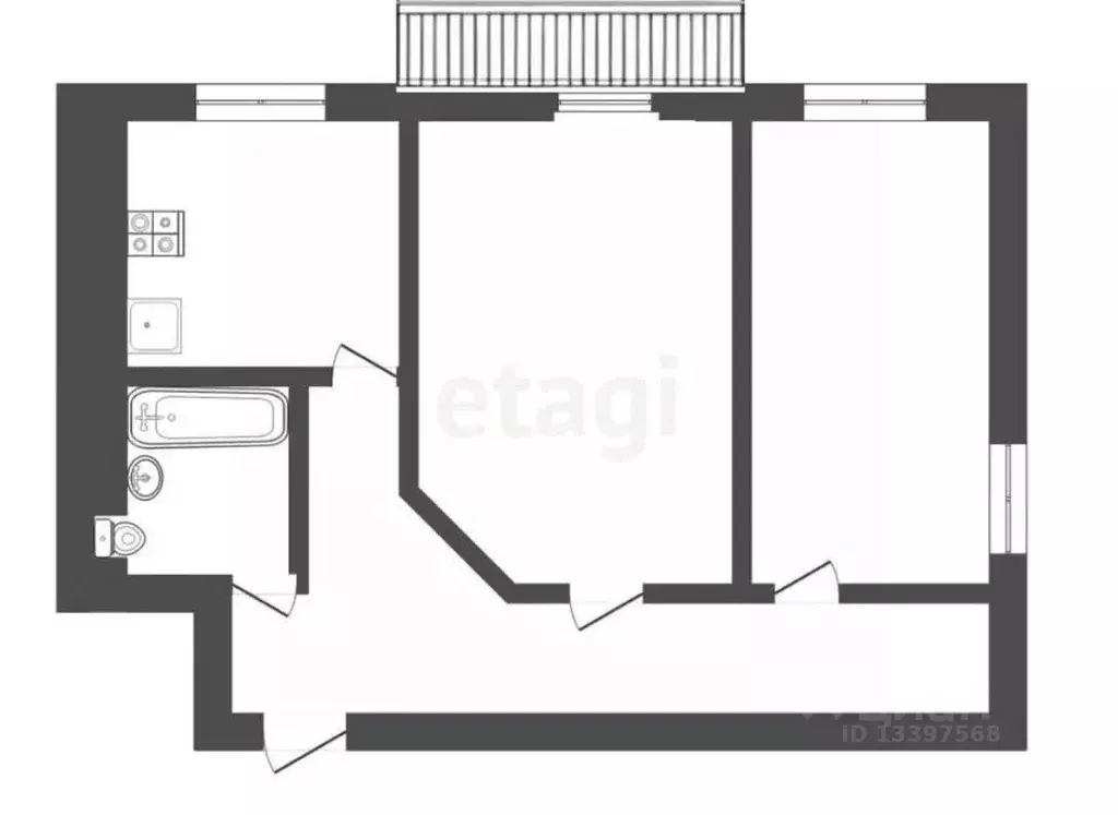 2-к кв. Тверская область, Тверь ул. Орджоникидзе, 47 (41.0 м) - Фото 1
