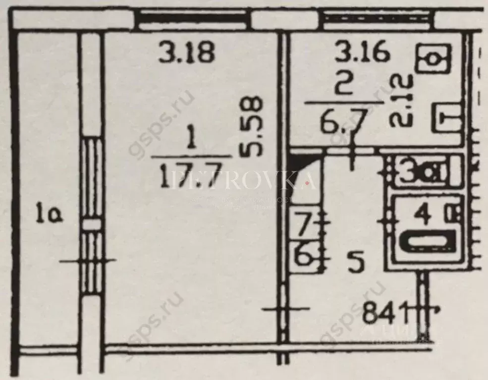 1-к кв. Москва Фруктовая ул., 9А (33.0 м) - Фото 2