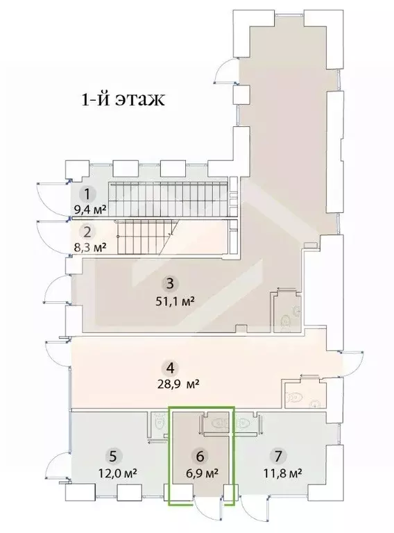 Помещение свободного назначения в Москва ул. Бахрушина, 36/14С3 (7 м) - Фото 2