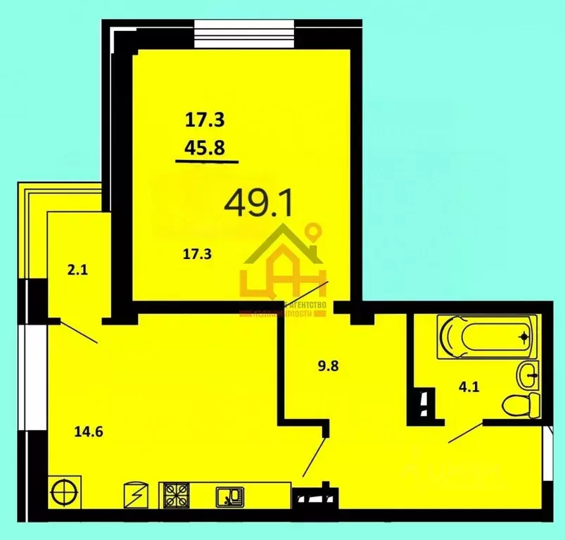 1-к кв. Ставропольский край, Ессентуки ул. Шмидта, 86 (49.1 м) - Фото 1