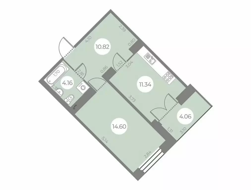 1-комнатная квартира: Санкт-Петербург, улица Маршала Захарова, 8 ... - Фото 1