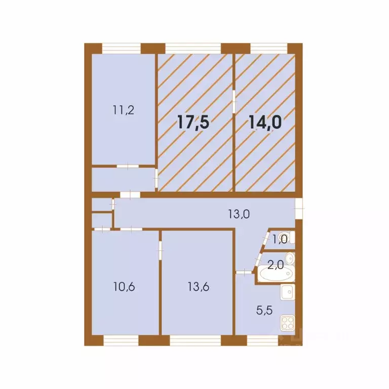 Комната Санкт-Петербург ул. Добровольцев, 6 (31.5 м) - Фото 2