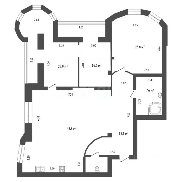 4-к кв. Омская область, Омск ул. Яковлева, 112к1 (140.5 м) - Фото 2