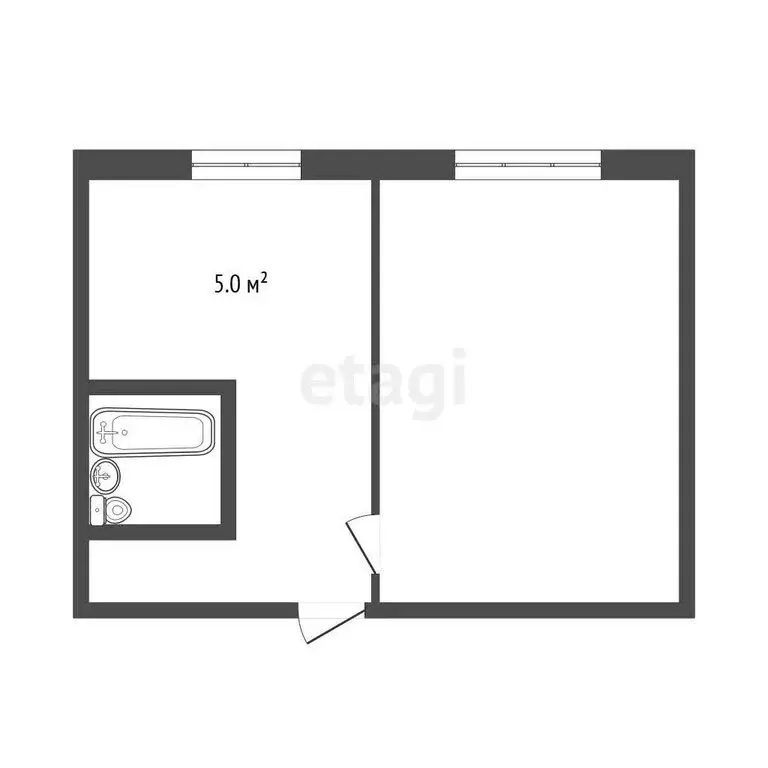 1-комнатная квартира: Междуреченск, улица Юности, 15 (29.8 м) - Фото 1