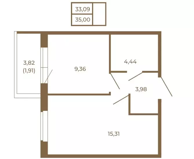 1-комнатная квартира: Сертолово, ЖК Новая История (35 м) - Фото 1