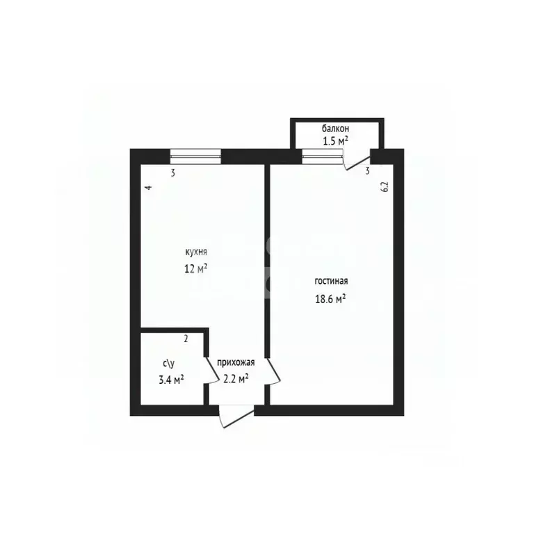 1-к кв. Дагестан, Дербент ул. Владимира Ленина, 4 (36.2 м) - Фото 2