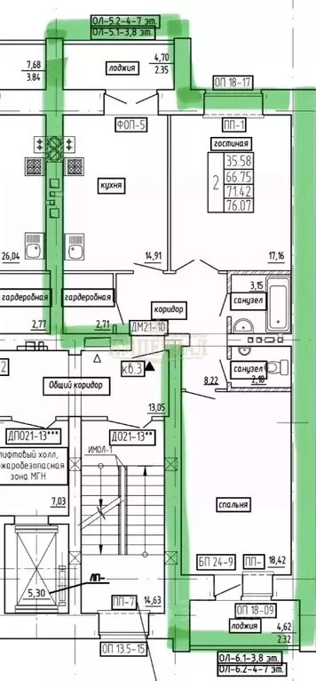 2-к кв. Марий Эл, Йошкар-Ола просп. Воскресенский, 17А (76.07 м) - Фото 2