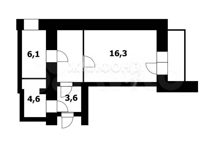 1-к. квартира, 38 м, 8/9 эт. - Фото 1