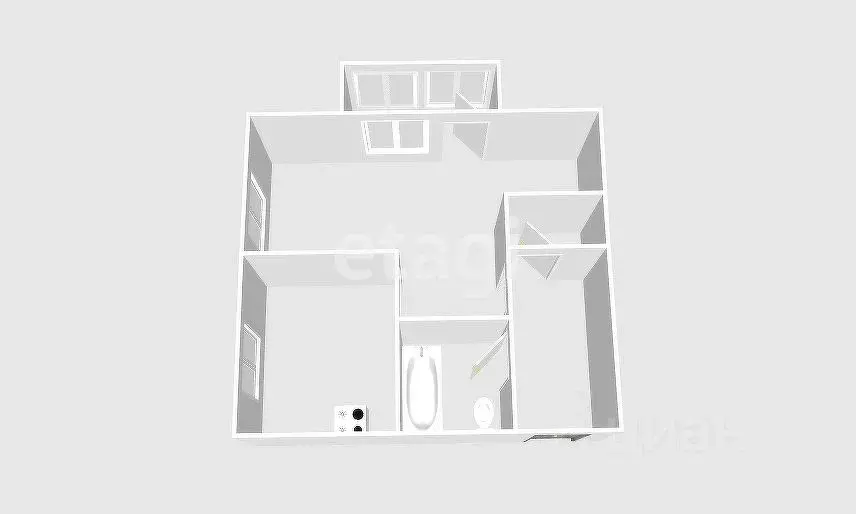 1-к кв. Сахалинская область, Южно-Сахалинск ул. имени Космонавта ... - Фото 2