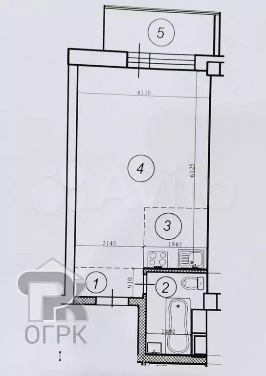 Квартира-студия, 36,5 м, 1/6 эт. - Фото 0