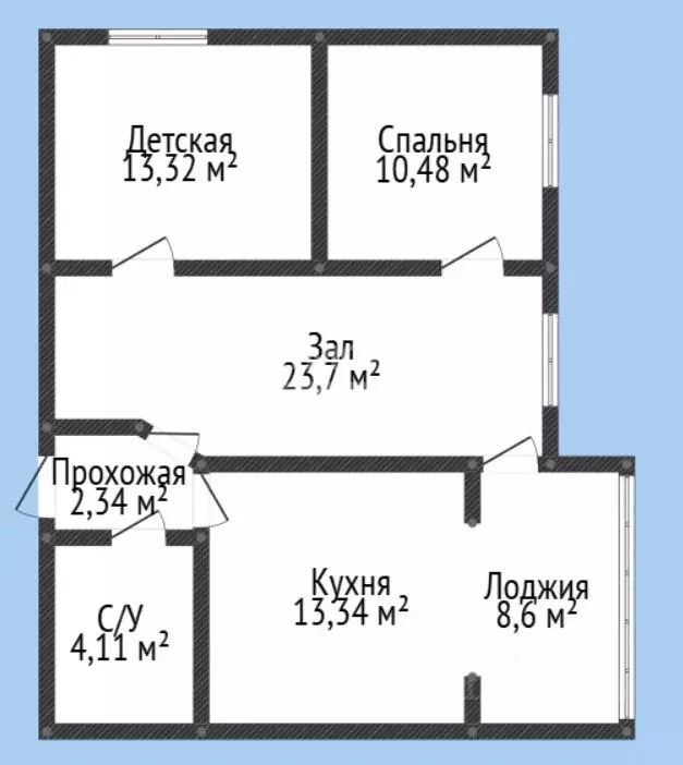 3-к кв. Дагестан, Каспийск ул. Молодежная, 4 (75.3 м) - Фото 2