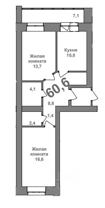 2-к кв. Амурская область, Благовещенск Высокая ул., 130 (60.6 м) - Фото 1