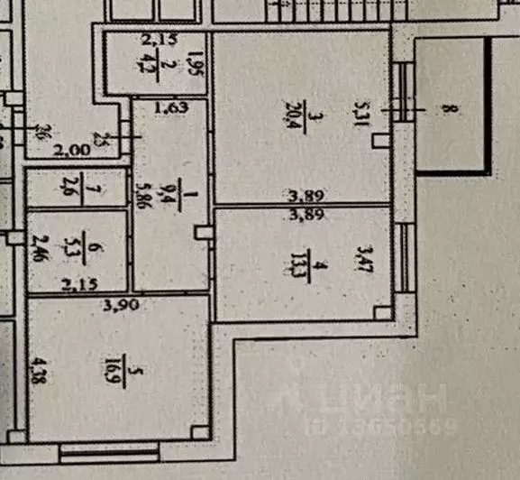 2-к кв. Челябинская область, Челябинск ул. Академика Макеева, 24 (72.0 ... - Фото 2