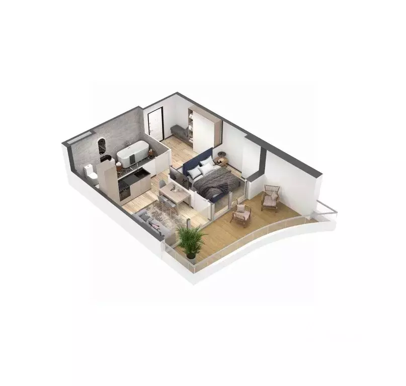 1-к кв. Крым, Ялта ул. Дражинского, 53 (50.8 м) - Фото 1