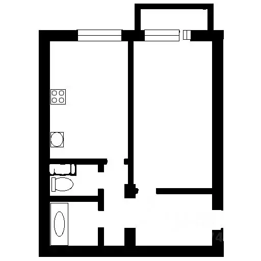 1-к кв. Санкт-Петербург ул. Матроса Железняка, 57 (50.1 м) - Фото 2
