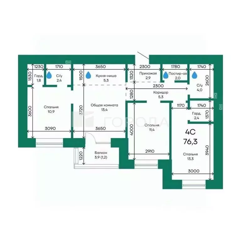 4-к кв. Алтайский край, Барнаул тракт Павловский, 263 (76.0 м) - Фото 1