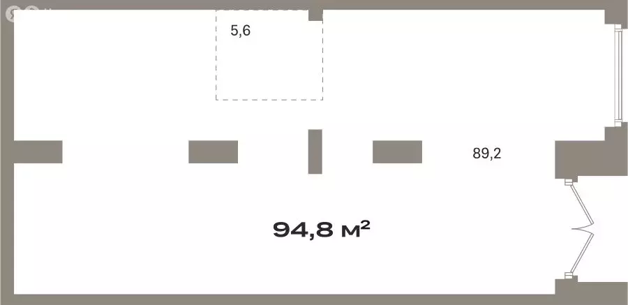 Помещение свободного назначения (95.1 м) - Фото 1
