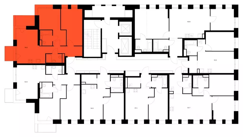 2-к кв. Москва ул. Маршала Прошлякова, 12к2с1 (56.8 м) - Фото 2