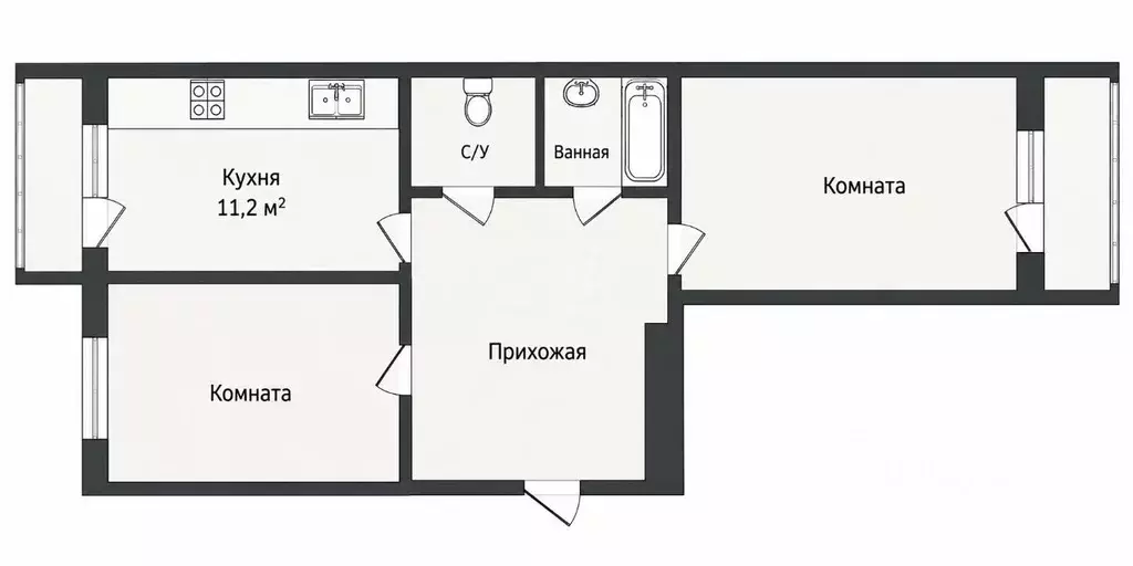 2-к кв. Севастополь просп. Победы, 29А (64.0 м) - Фото 2