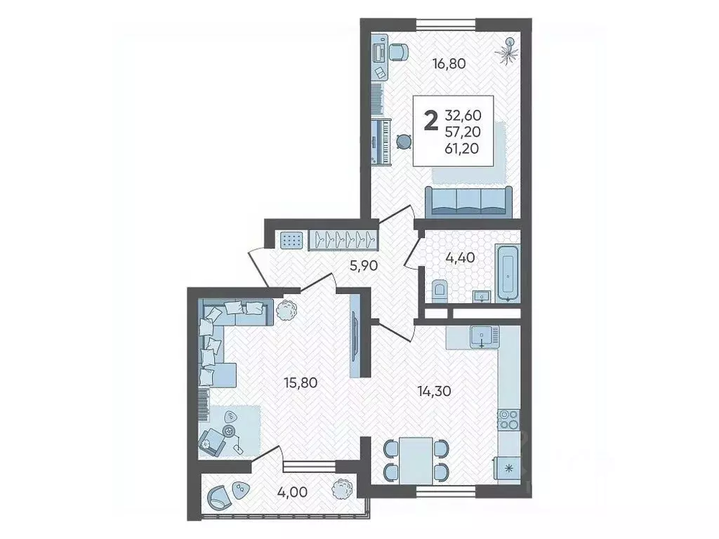 2-к кв. Краснодарский край, Сочи городской округ Горный Квартал жилой ... - Фото 1