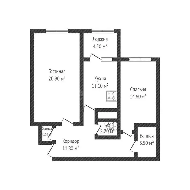 2-комнатная квартира: Краснодар, улица 1 Мая, 91А (64.7 м) - Фото 0